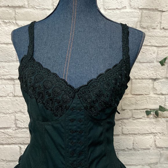 Betsey Johnson New York Vintage Black Tiered Dress Size 6(small) Cotton - Picture 3 of 10